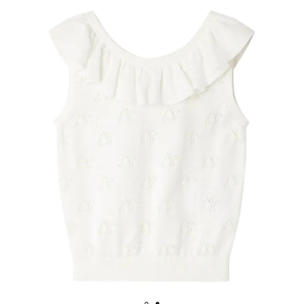 Bonpoint girls white sweater size 14y
